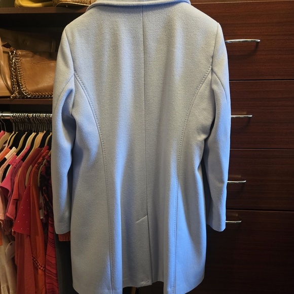 NWT Calvin Klein Baby Blue Wool Coat - Picture 5 of 8